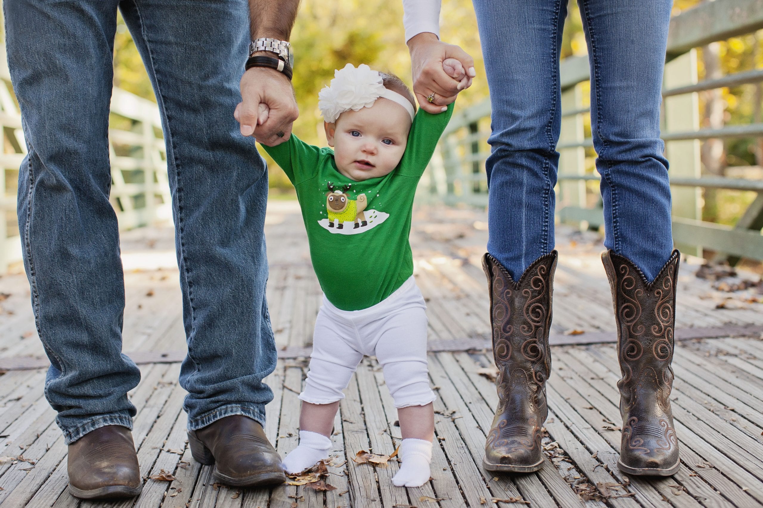 young family, parents, infant