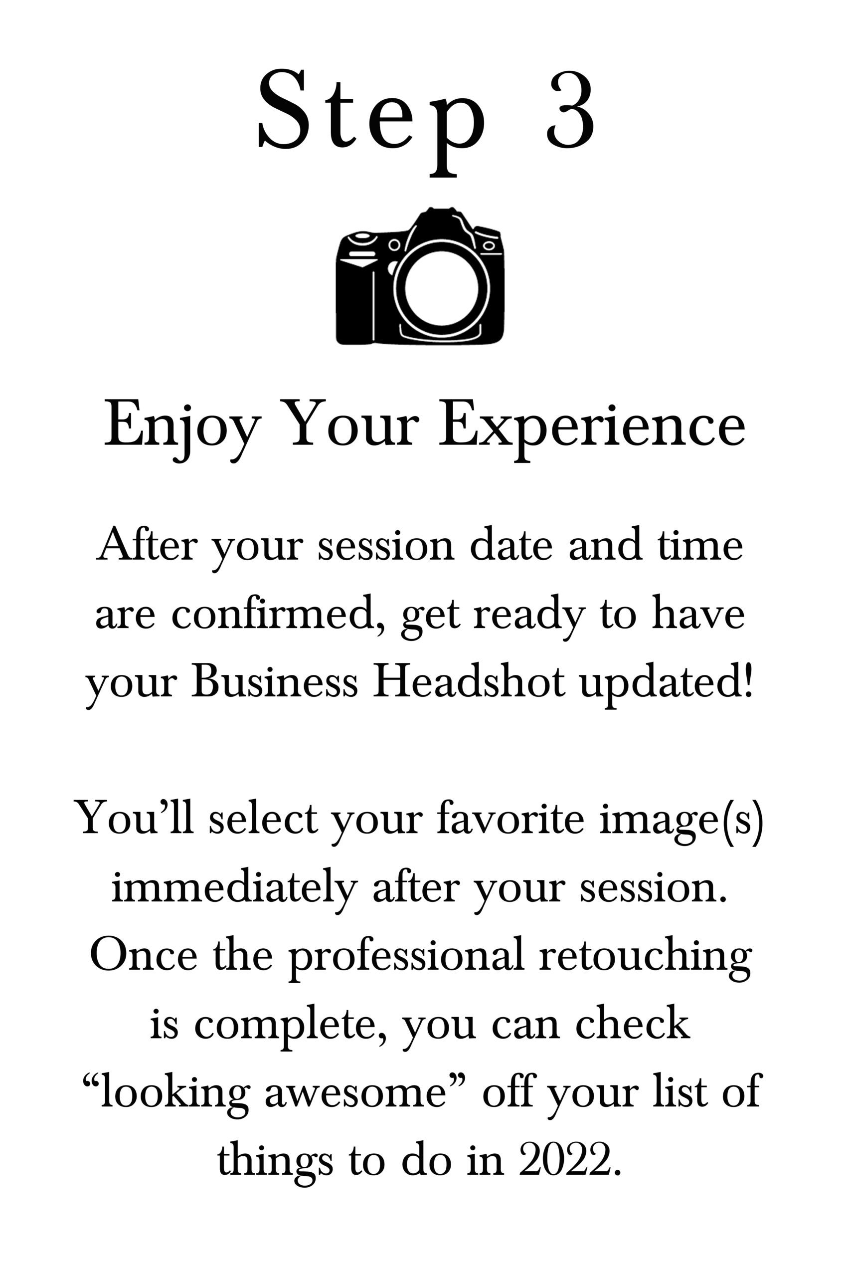 HeadshotDay-Steps1-2-3Template-03 photo shoot by susan willis photography